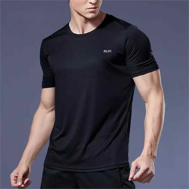 ي شيرت رجالي عالي الجودة من البوليستر للجري سريع .. High Quality Polyester Men Running T Shirt Quick