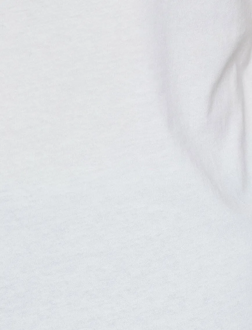 10595b Off-White Crew Neck Cotton T-Shirt