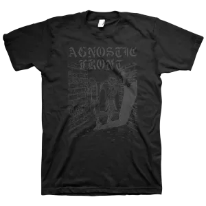 Agnostic Front "85 Tour" Black On Black T-Shirt
