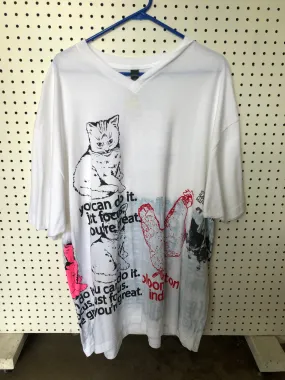 BPR- 3XL White V-neck T-shirt - Bloomington Indiana