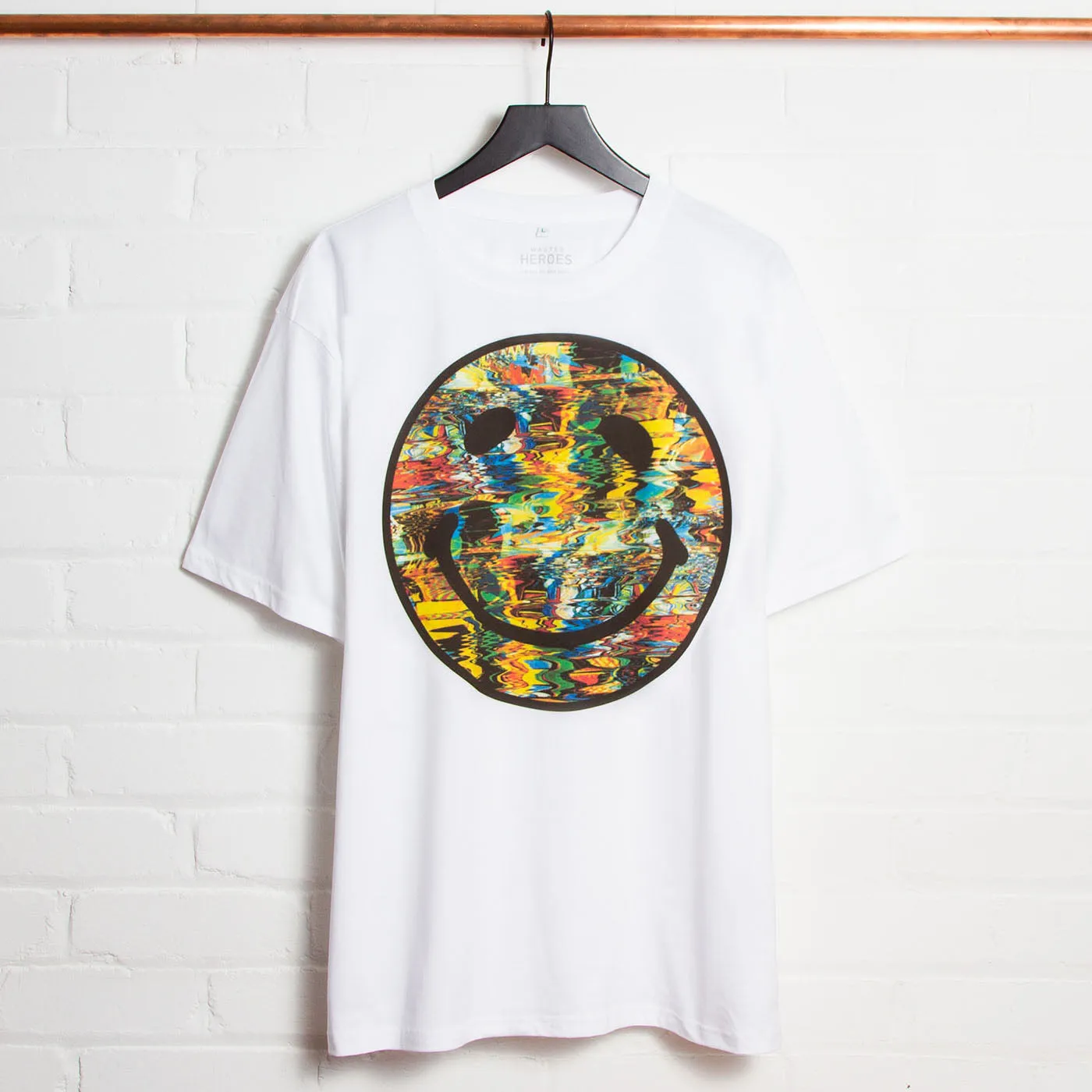 Colour Blast Front Print - Tshirt - White