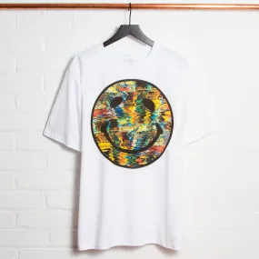 Colour Blast Front Print - Tshirt - White