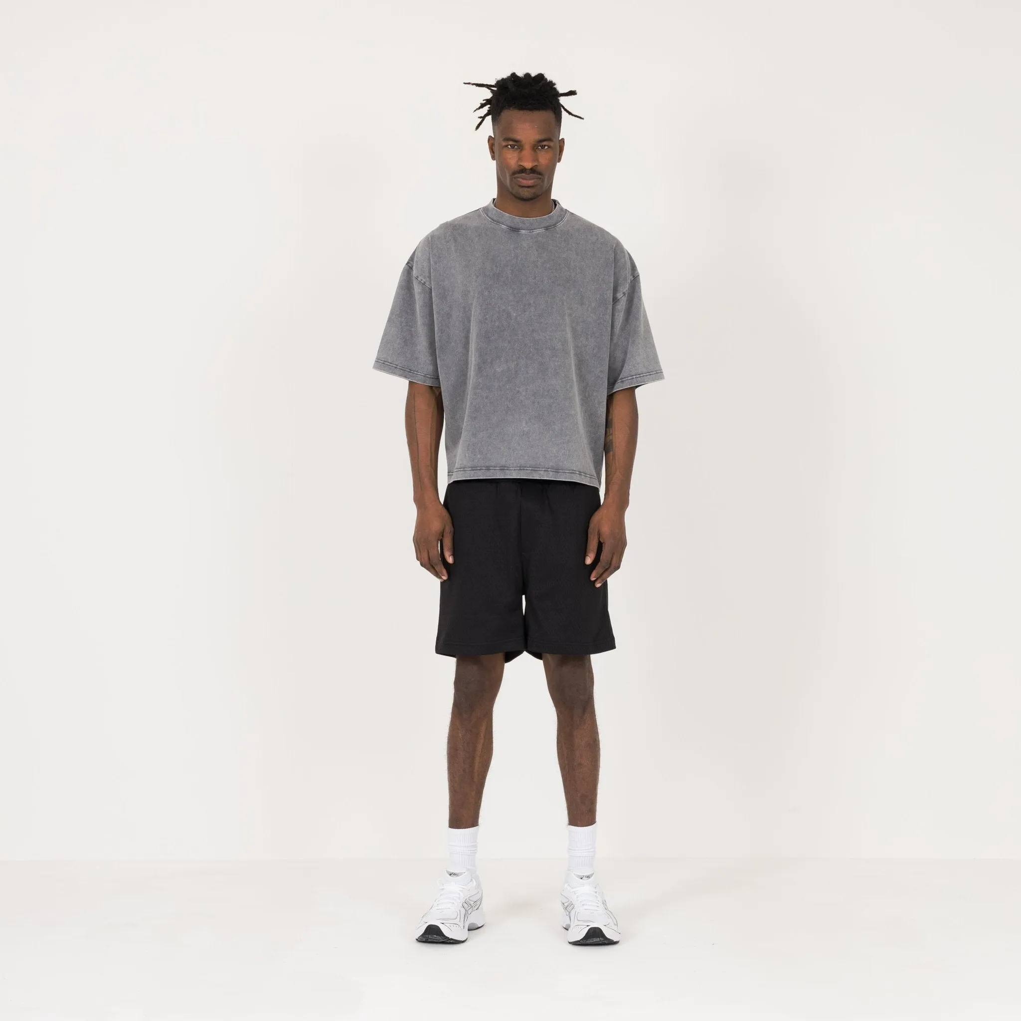 Cropped T-Shirt - Vintage grey