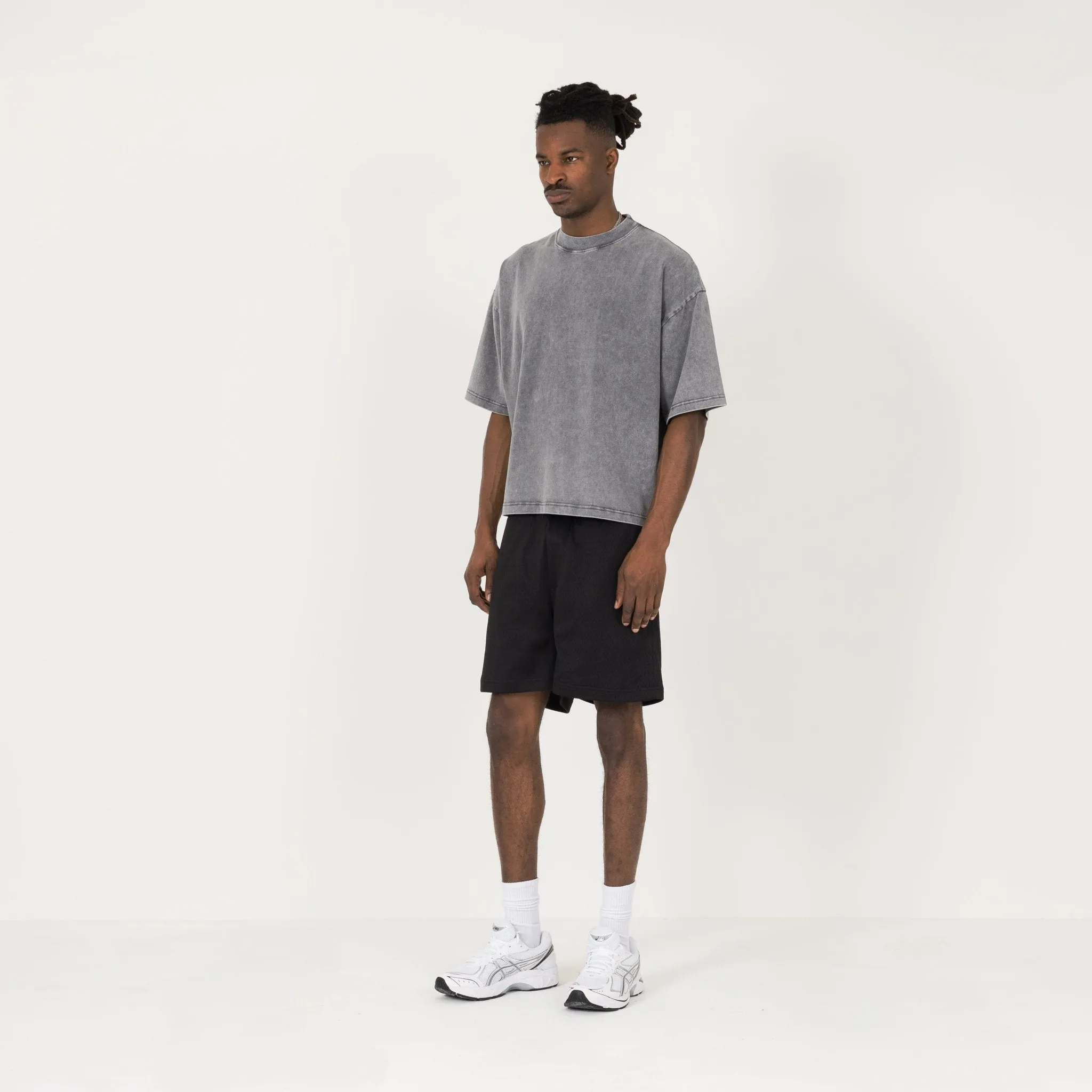 Cropped T-Shirt - Vintage grey
