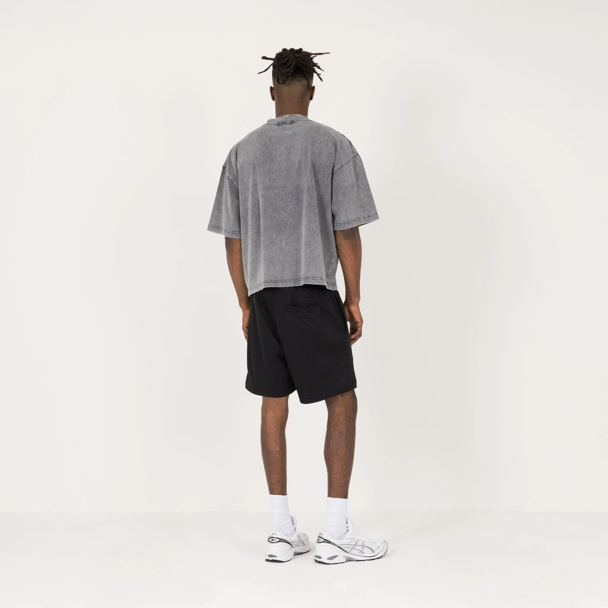 Cropped T-Shirt - Vintage grey