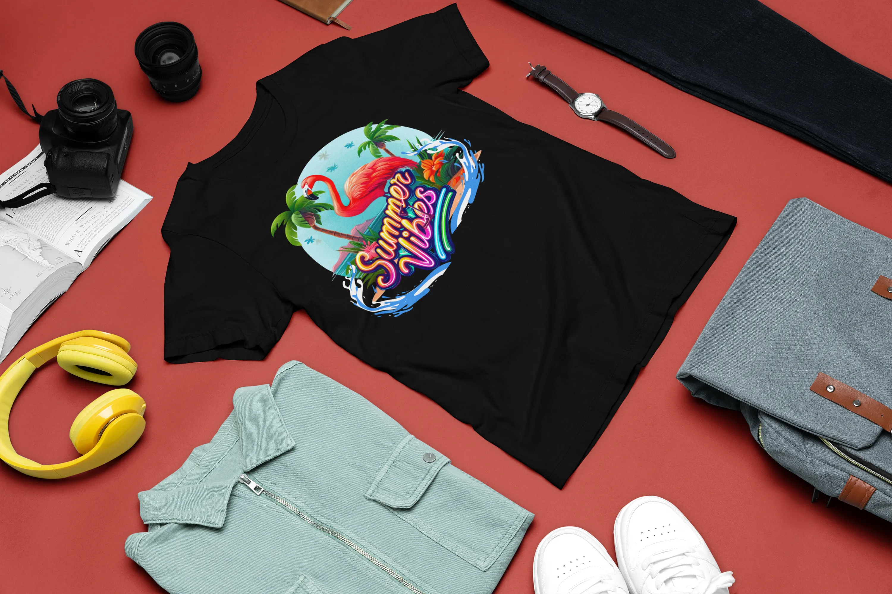 Flamingo Summer Vibes Women's Classic T-Shirt