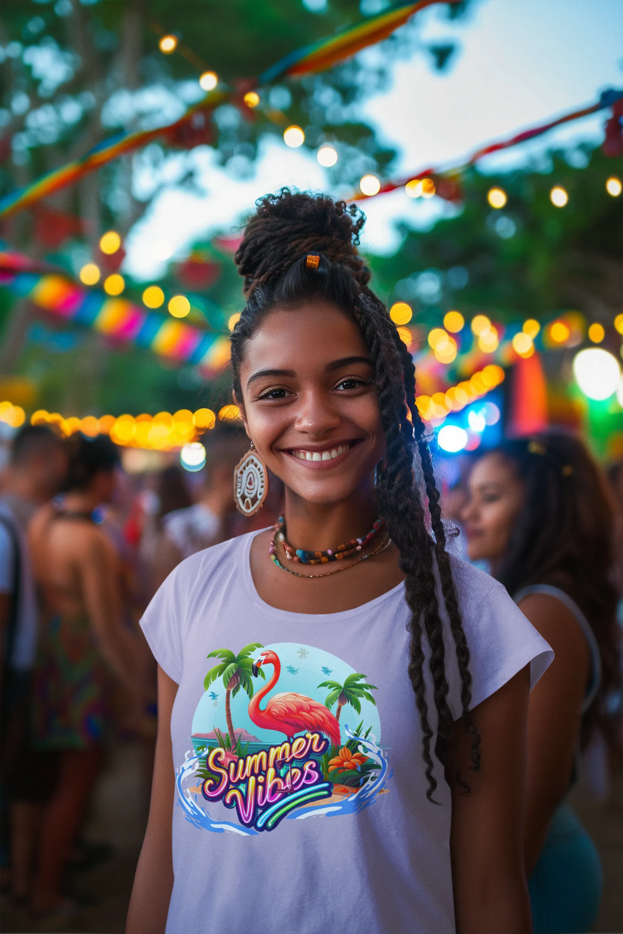 Flamingo Summer Vibes Women's Classic T-Shirt