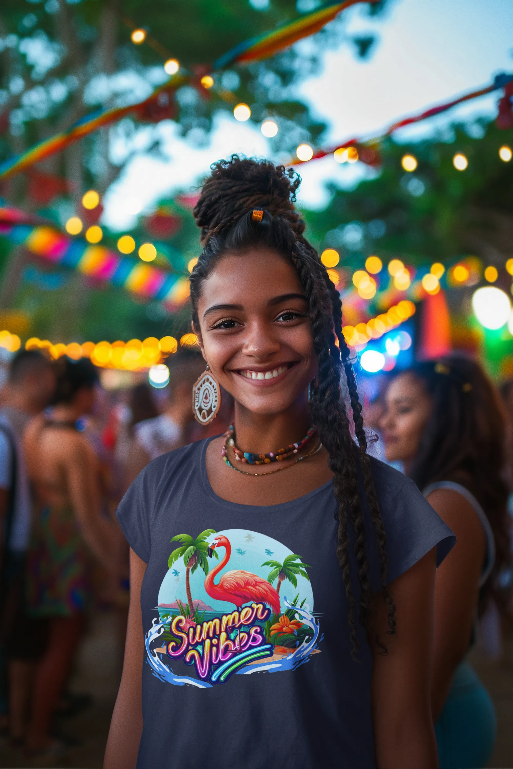 Flamingo Summer Vibes Women's Classic T-Shirt