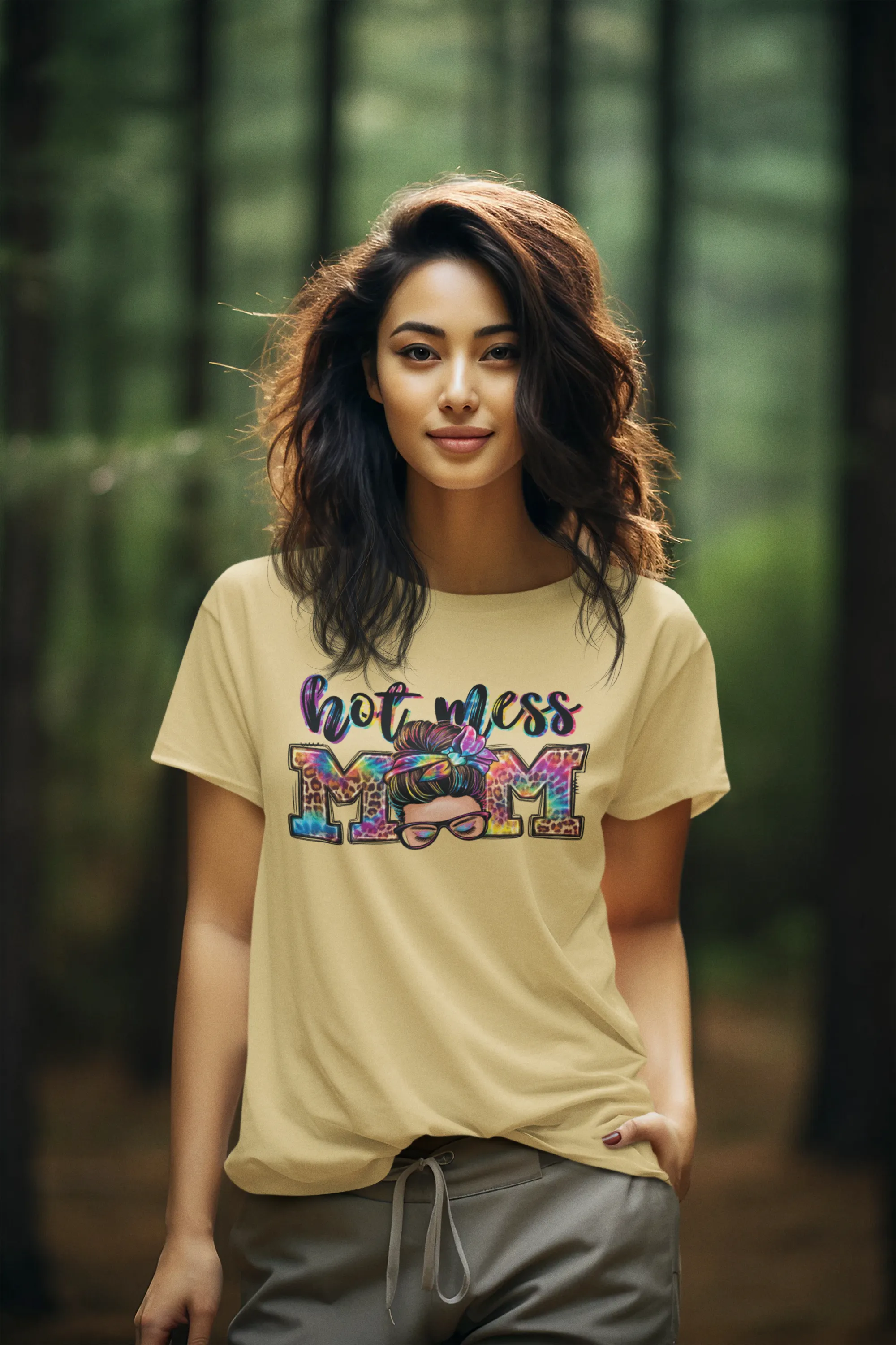 Hot Mess Mom Graphic Women's T-Shirt