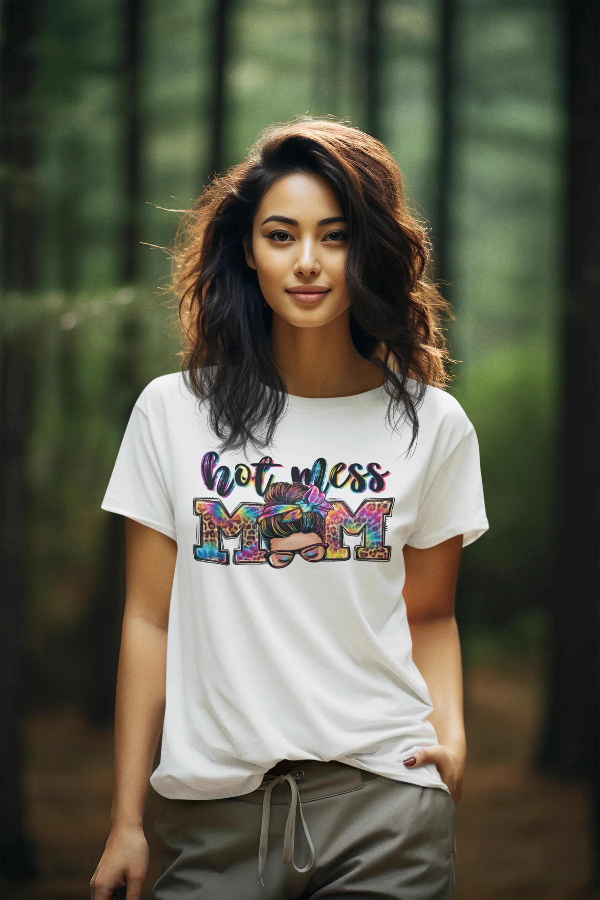 Hot Mess Mom Graphic Women's T-Shirt