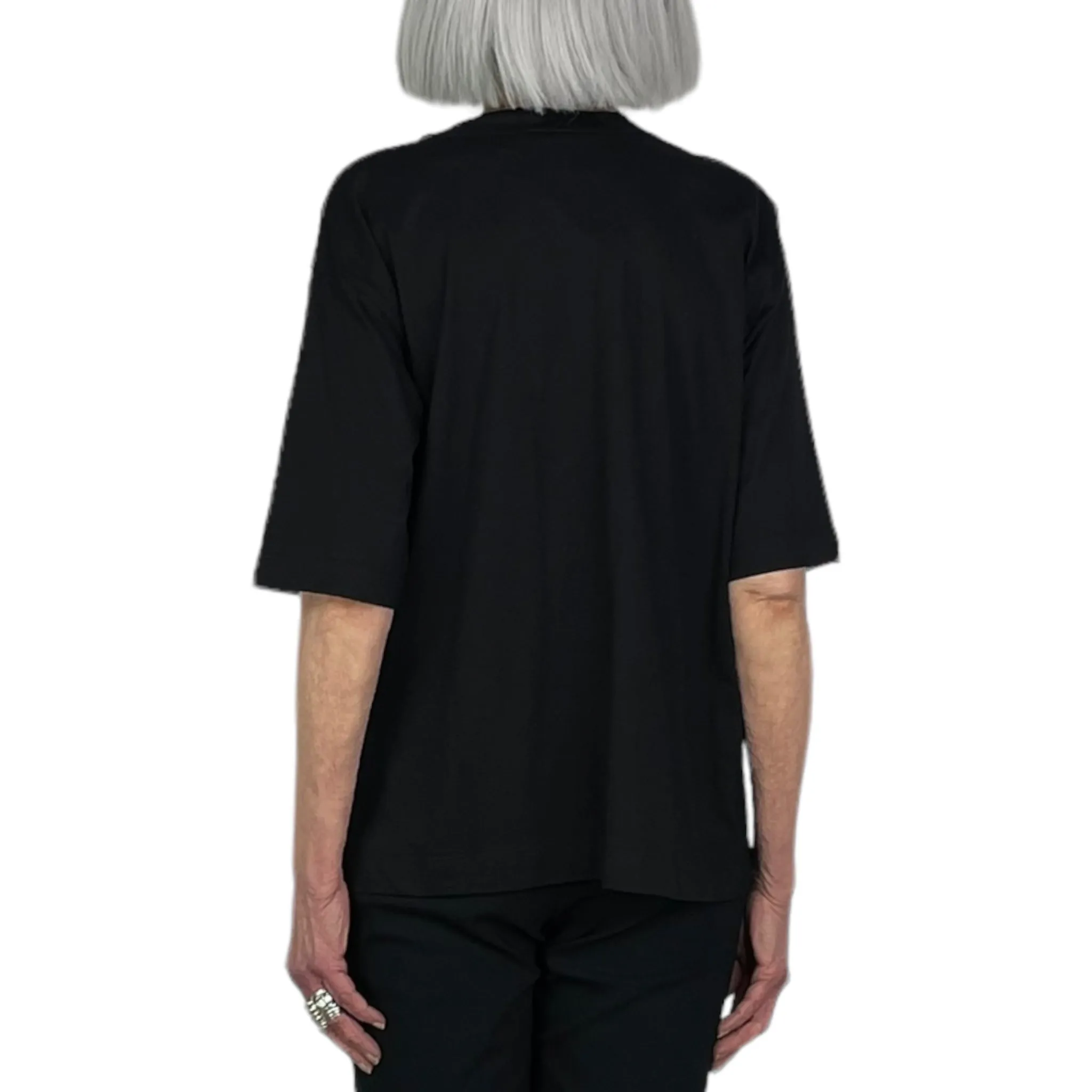 LAZY PRINT S/S TEE W/POCKET