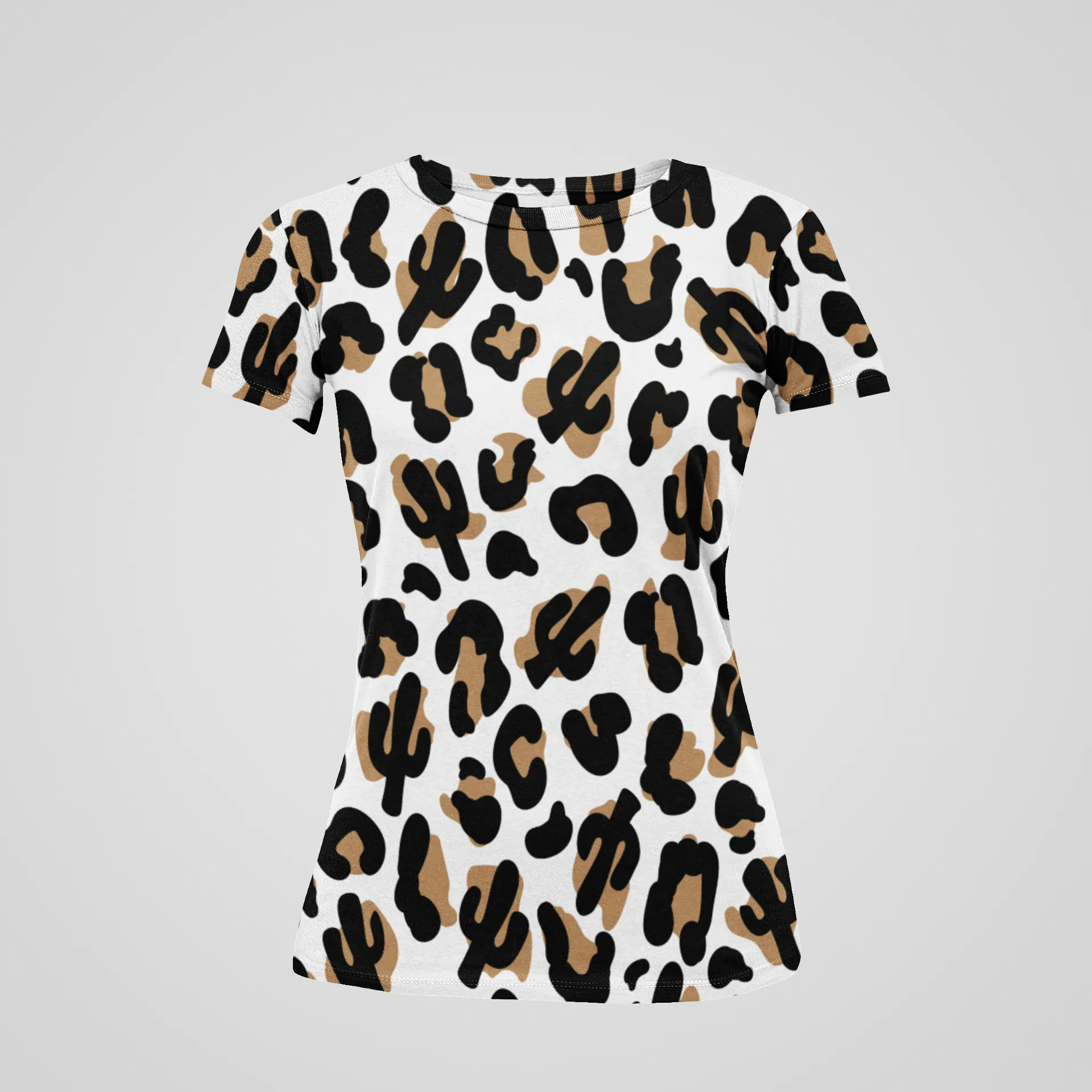 Leopard Print Women's Printed T-Shirt