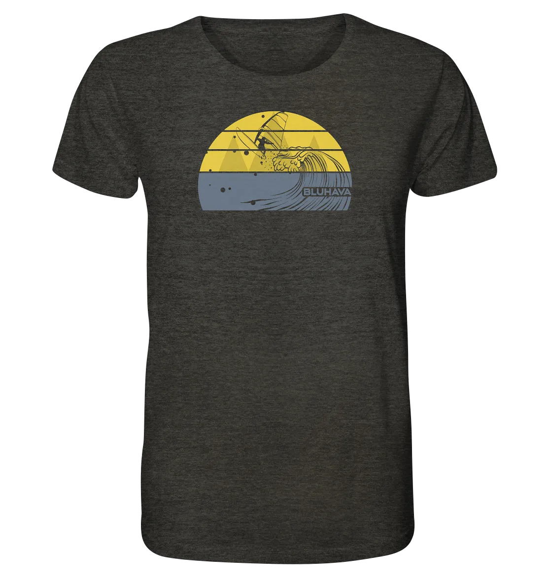 "Sunset Rapid Windsurf Fun" - Herren Premium Organic Shirt (meliert)