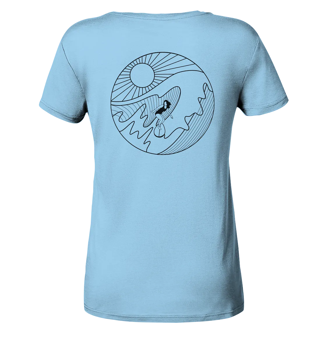 "Wavin Moment Backtail" - Damen Premium Organic Shirt