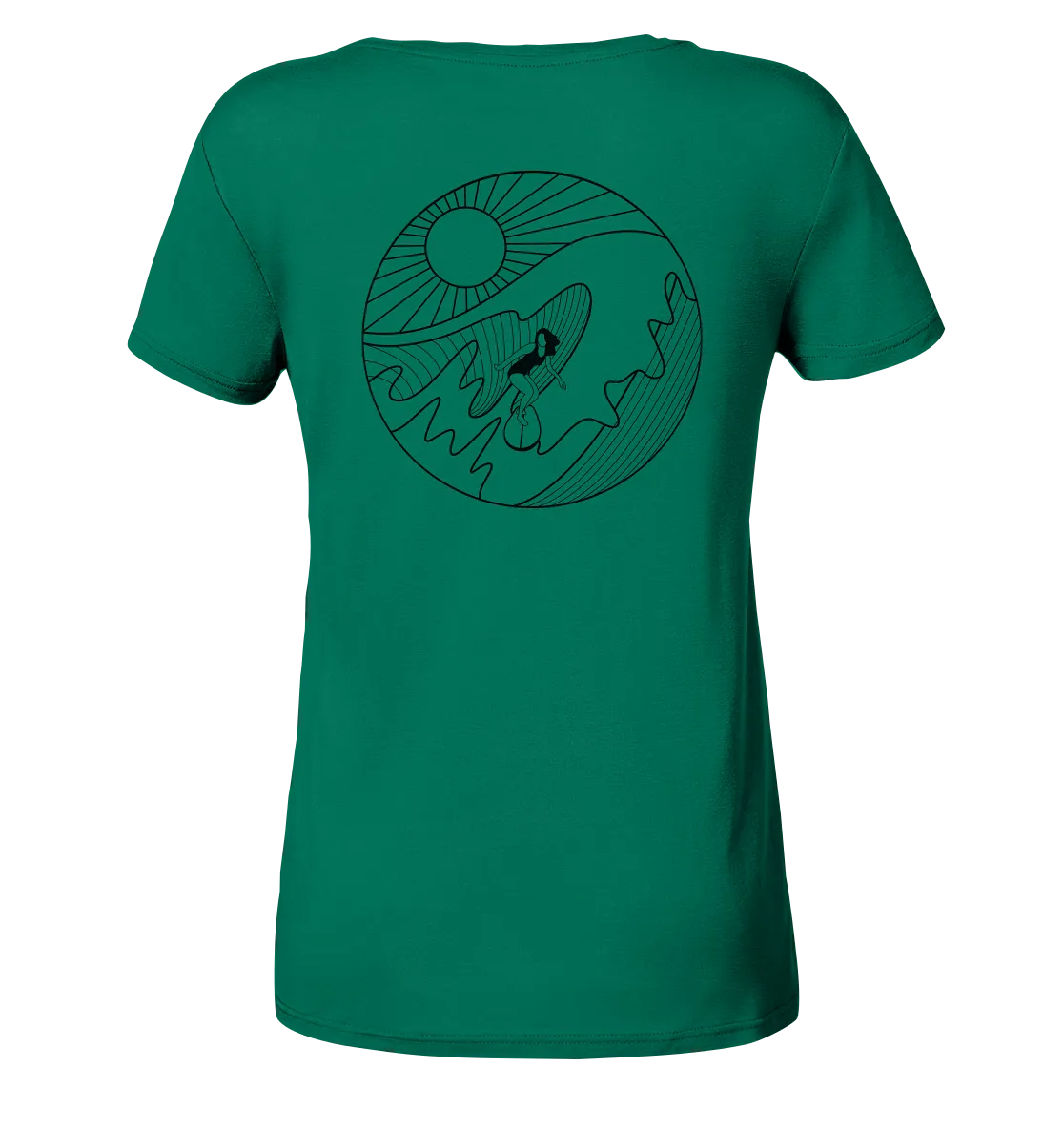 "Wavin Moment Backtail" - Damen Premium Organic Shirt