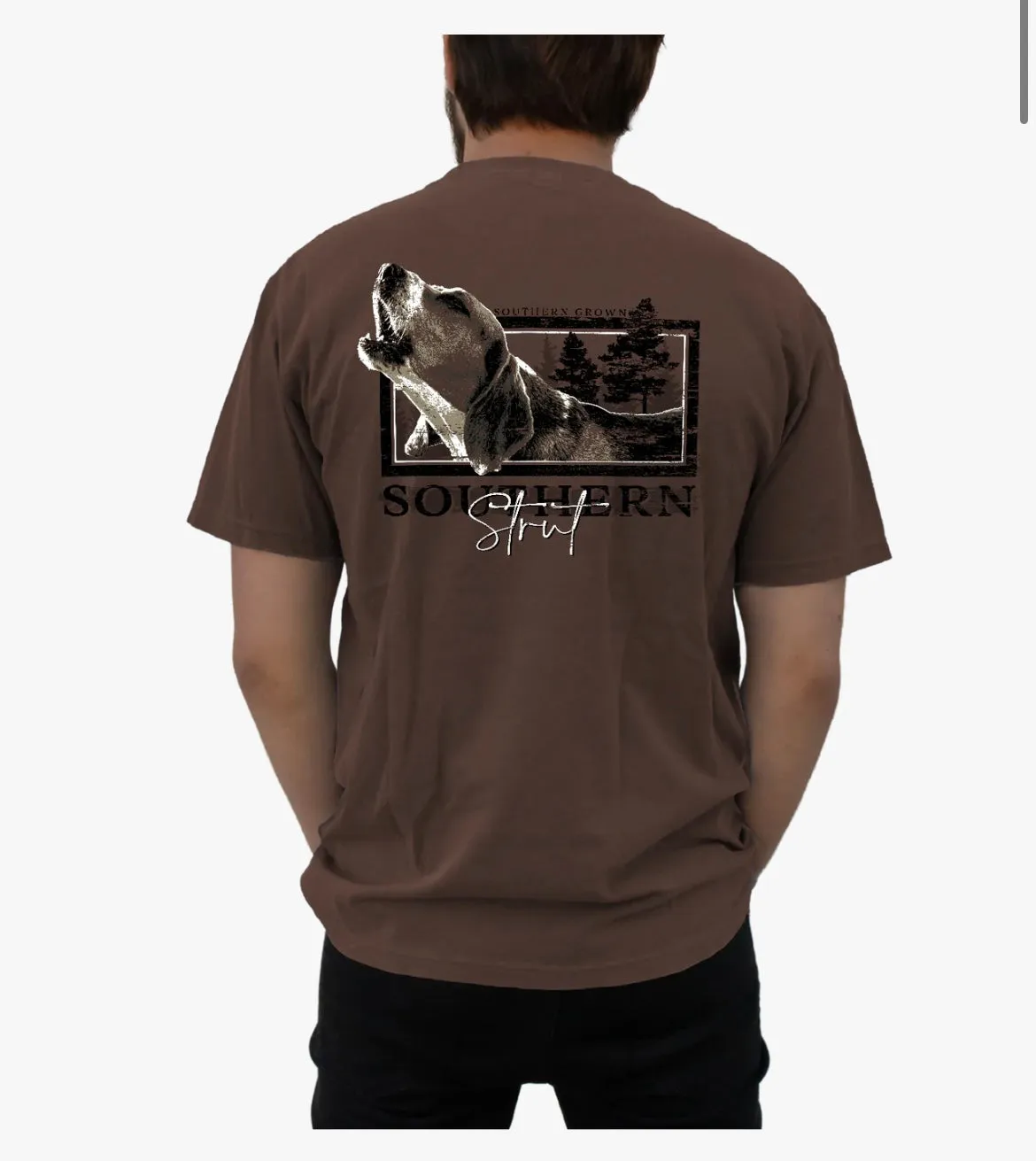 Southern Strut Premium Cotton Beagle Howl Graphic T-Shirt