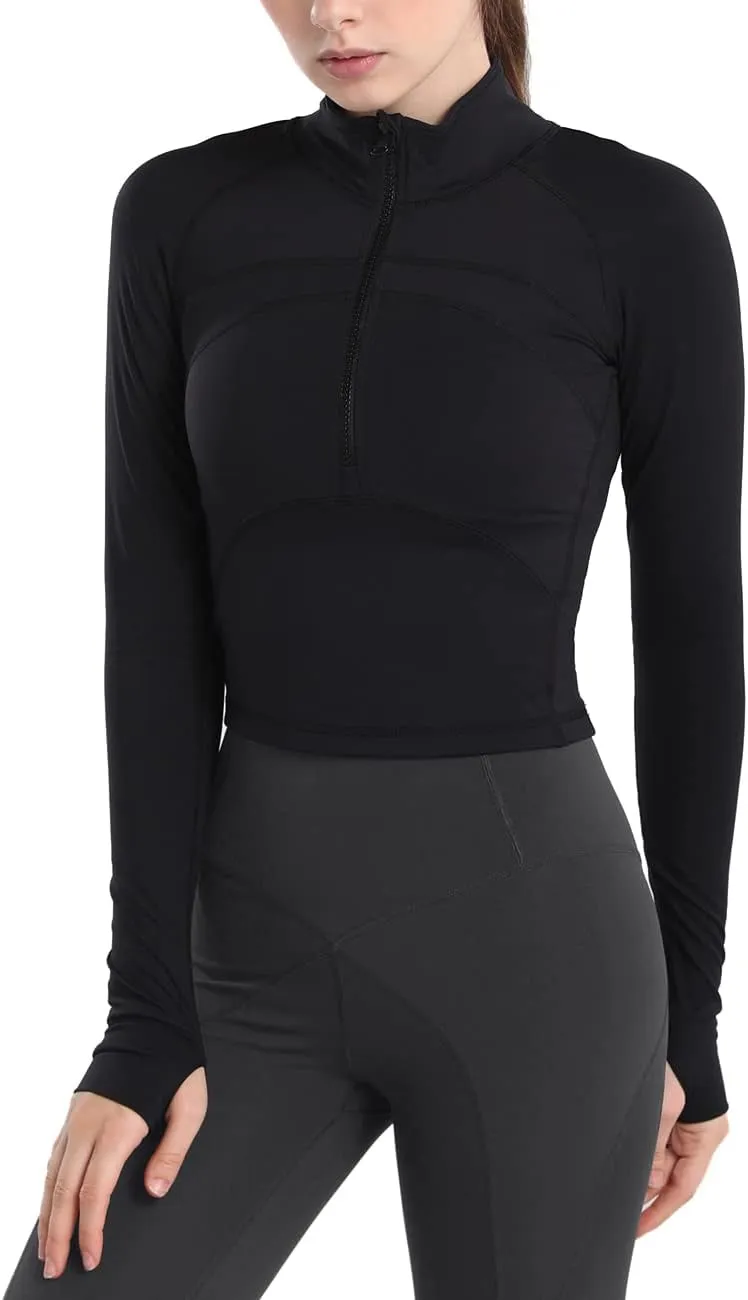T-Shirts de Sport Femme  Manche Longues Elgant Tops 1/2 - Fitnessterapy