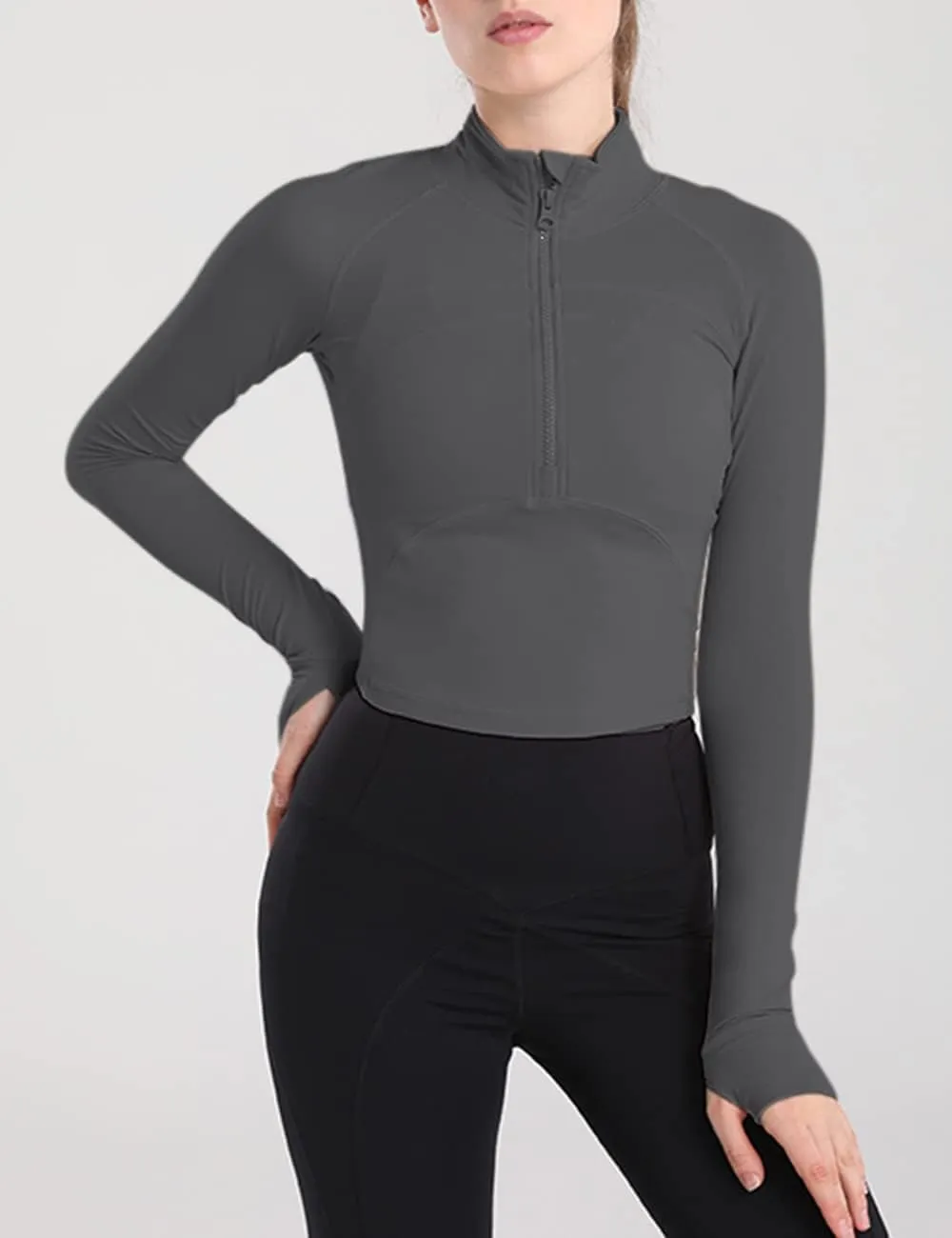 T-Shirts de Sport Femme  Manche Longues Elgant Tops 1/2 - Fitnessterapy