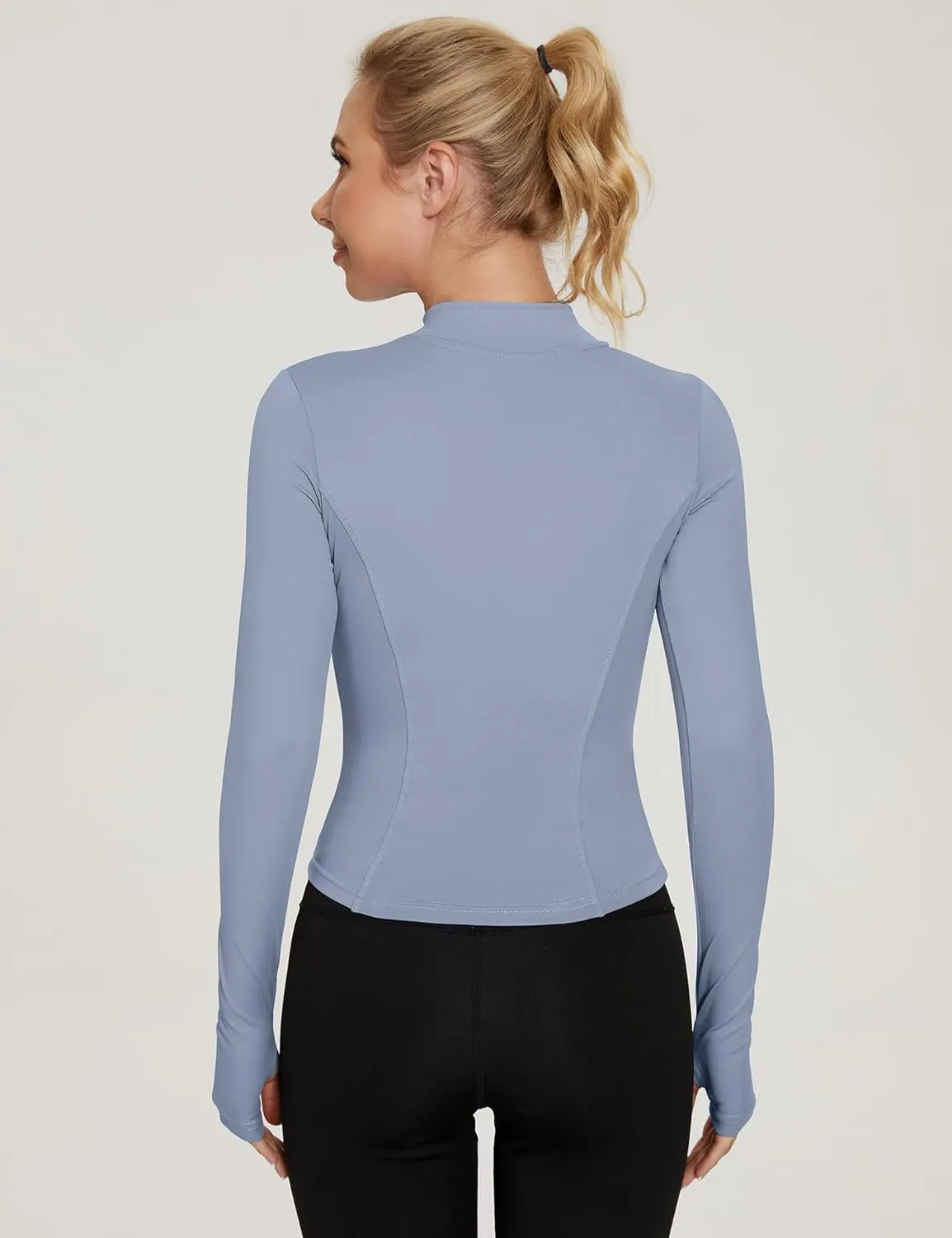 T-Shirts de Sport Femme  Manche Longues Elgant Tops 1/2 - Fitnessterapy