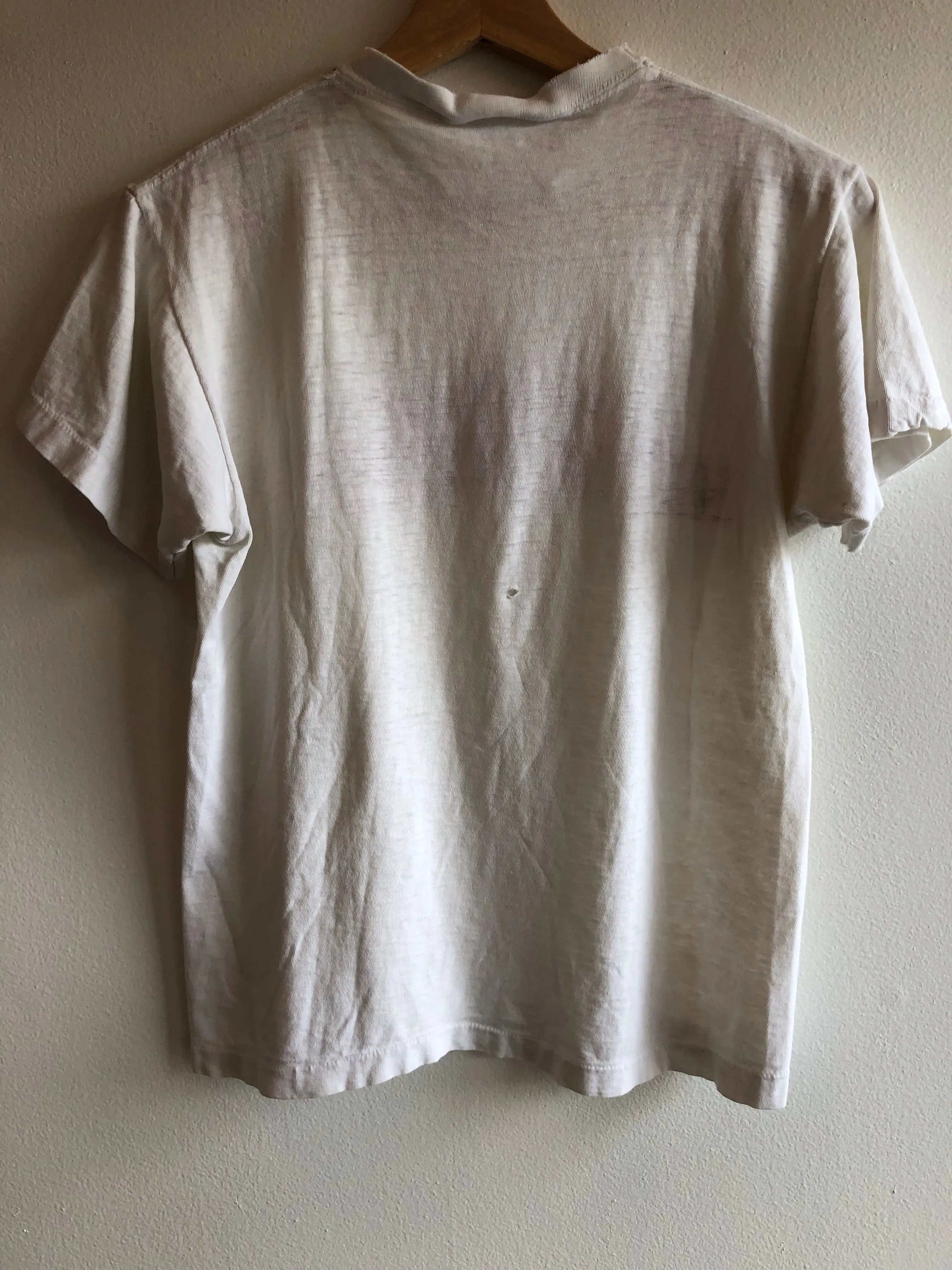 Vintage 1970s University of New Mexico Champion Blue Bar T-Shirt