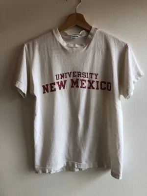 Vintage 1970s University of New Mexico Champion Blue Bar T-Shirt
