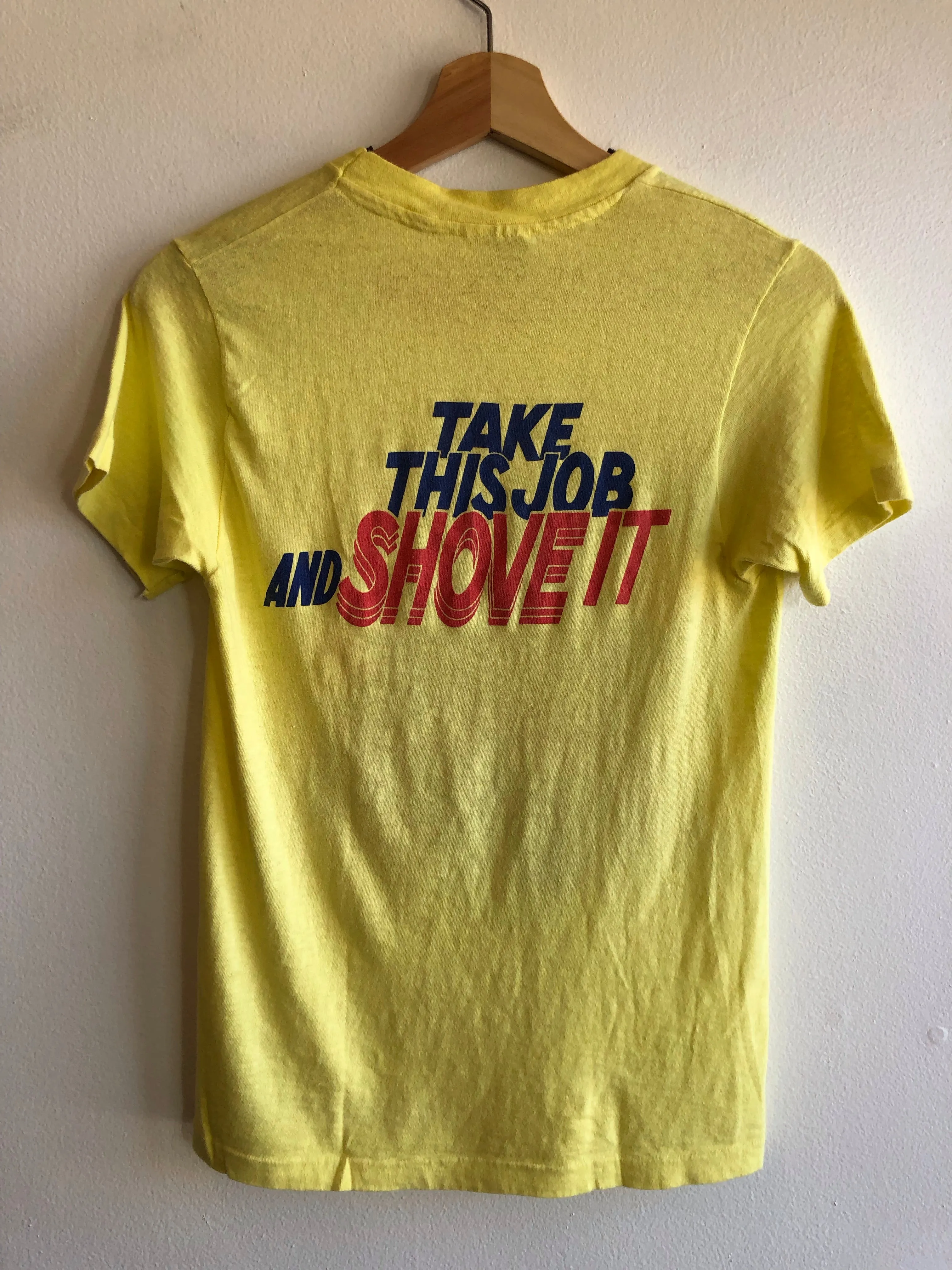 Vintage 1981 Writers Guild Strike Take This Job And Shove It T-Shirt