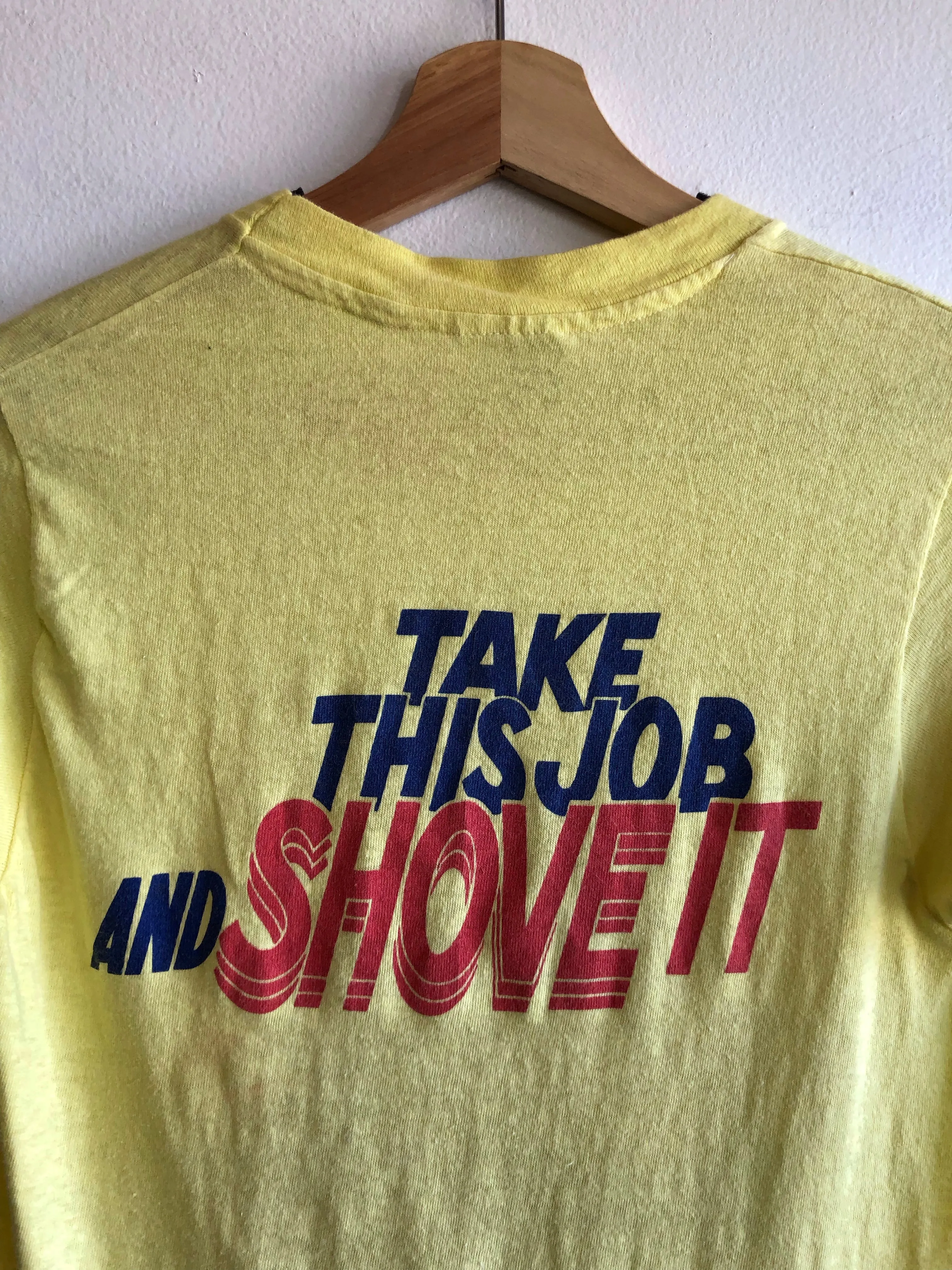 Vintage 1981 Writers Guild Strike Take This Job And Shove It T-Shirt