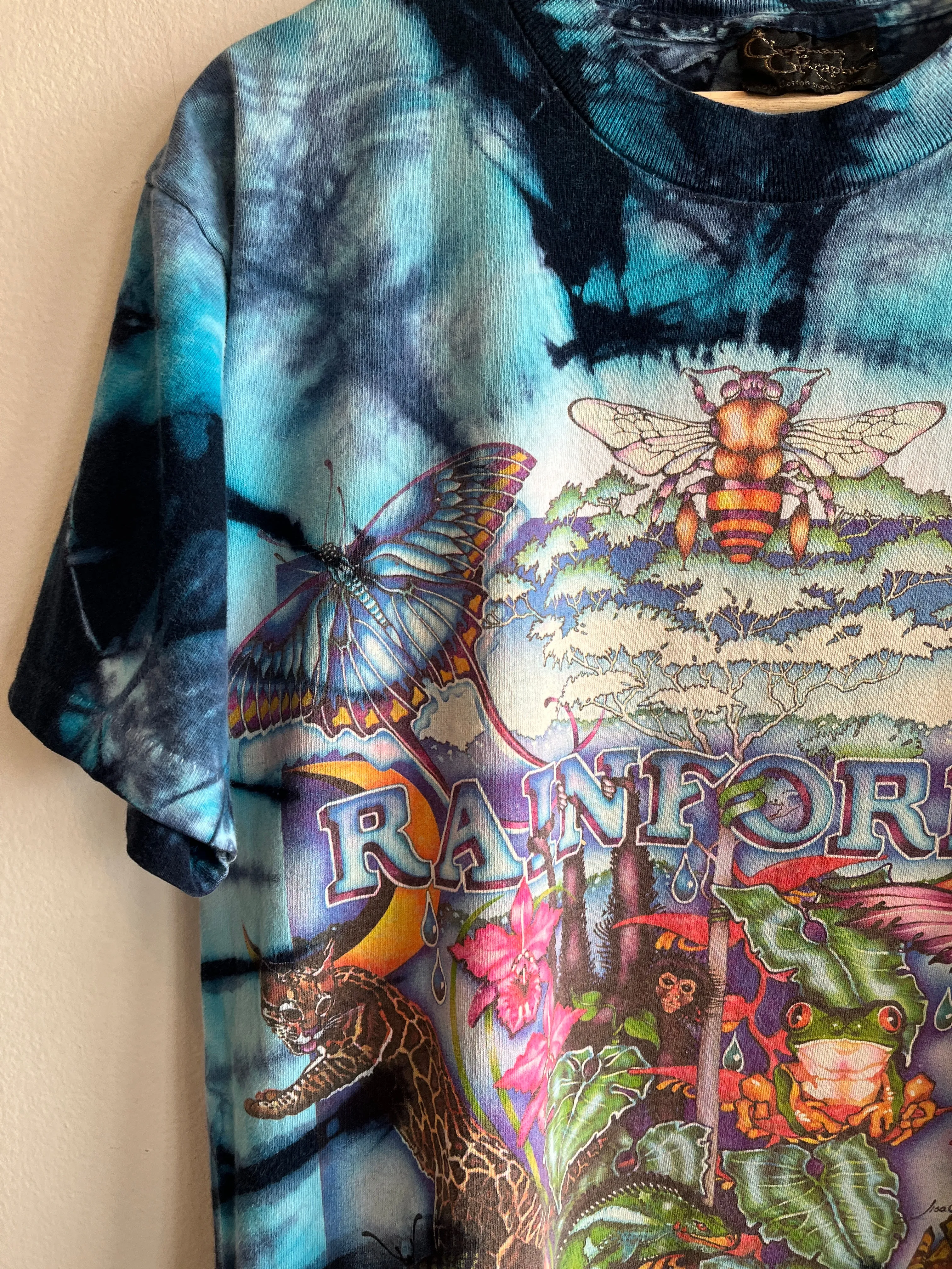 Vintage 1990s Rainforest Tie-Dye T-Shirt